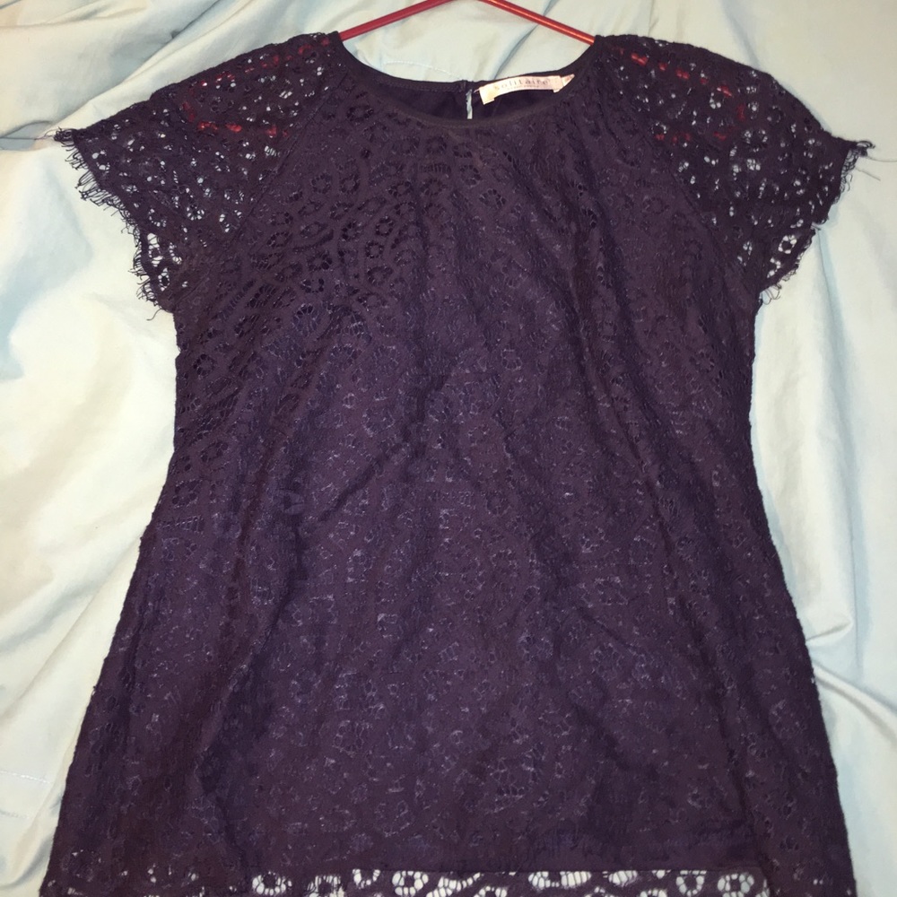 Blue lace shirt