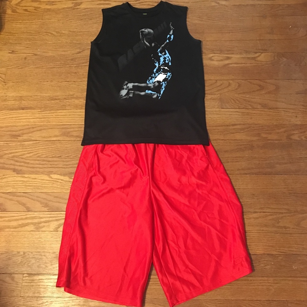 Top and shorts