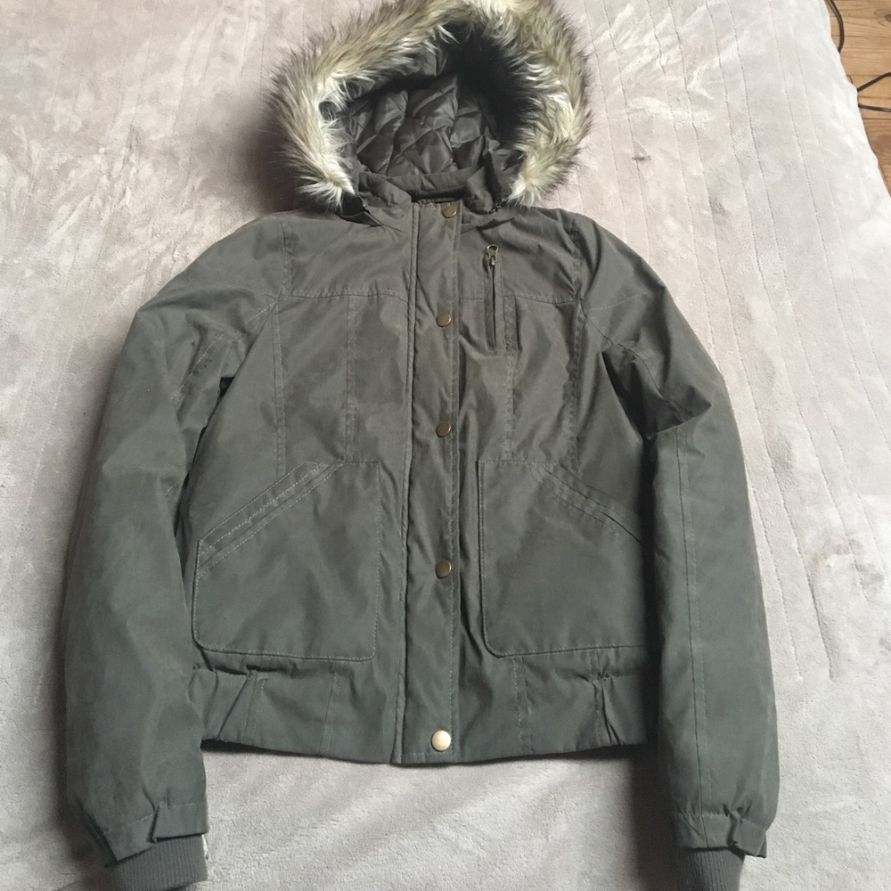 Army green coat