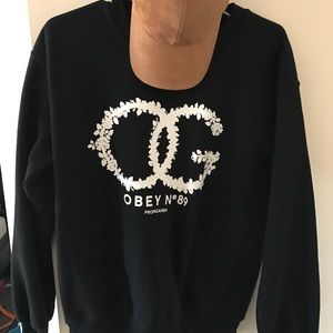 OBEY floral sweater size S