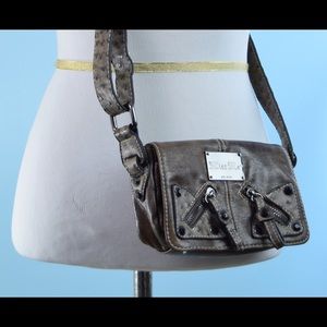 MISS ME brown black crossover mini purse bag Small