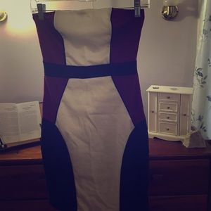 Strapless mini dress