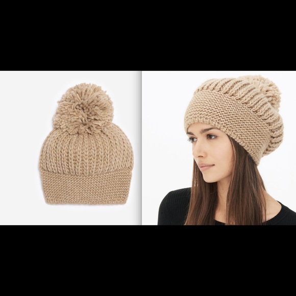 SANDRO BERYL BEANIE IN CAMEL NWT - Picture 1 of 2