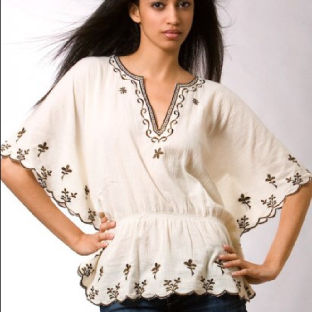 Scoop Beach Gauze Flutter Top