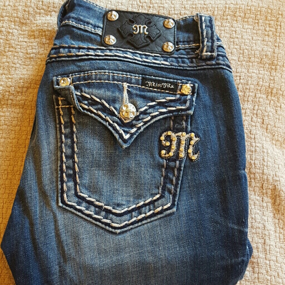 Miss Me Stitched Boot Cut Jeans