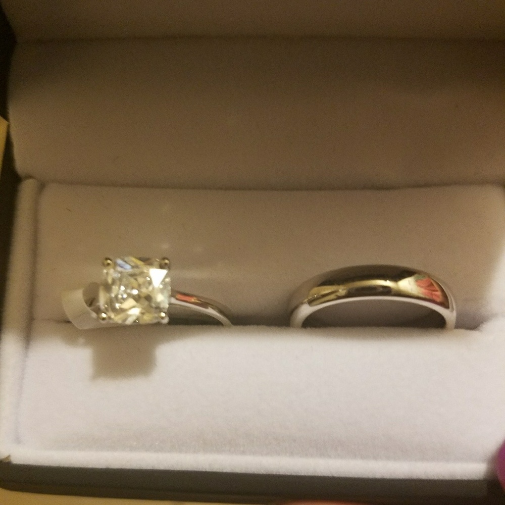 2CT Lab created diamond Wedding set