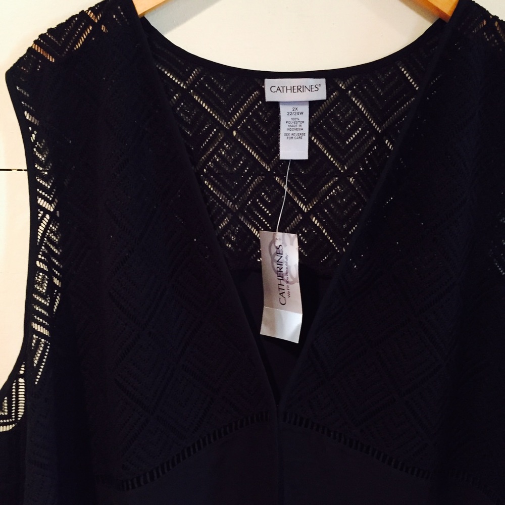 (2X) Catherines' Black Cover Up - Picture 2 of 7