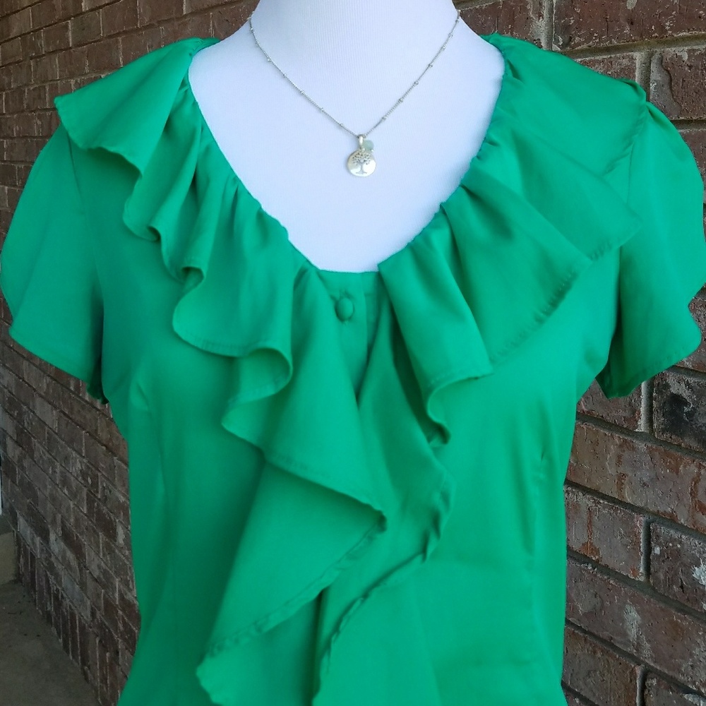Emerald Green Banana Republic Short Sleeve Top