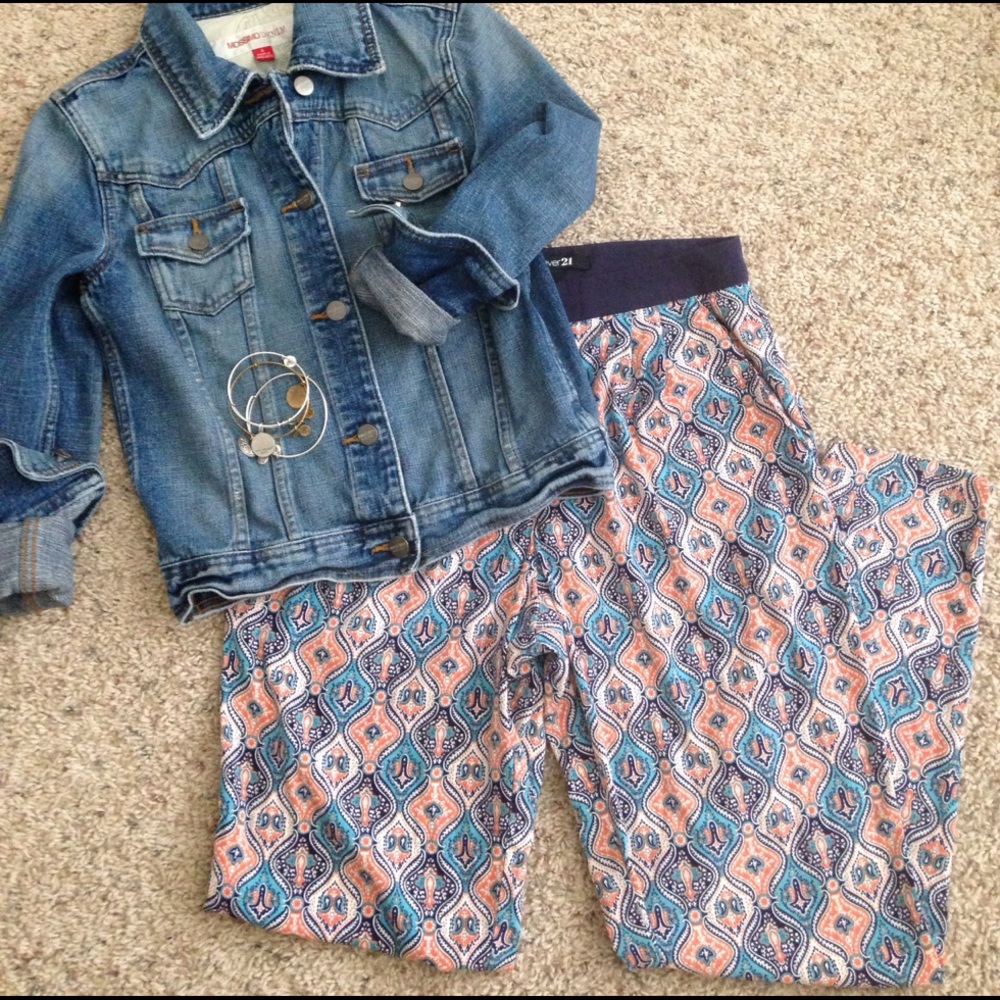Boho print loose pants