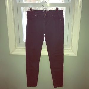 Denim stretch cropped jeans