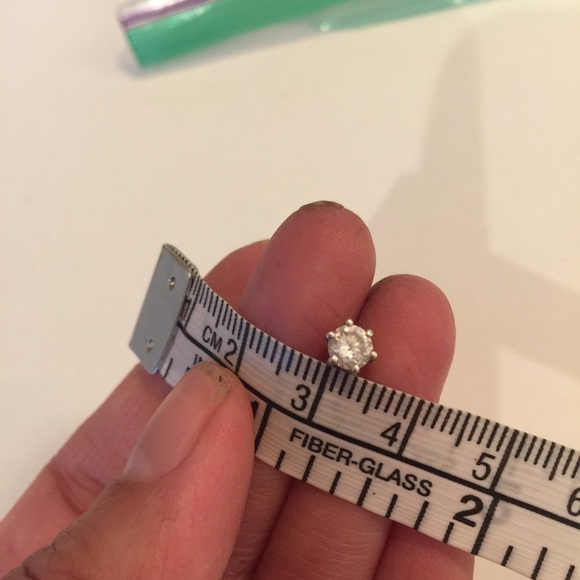 ❤️RESERVED❤️Single Diamond Stud in 14k White Gold - Picture 2 of 5