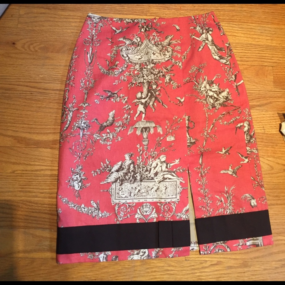 Salmon (Pink) Pencil Skirt with vintage design