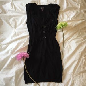 Black mini sweater dress