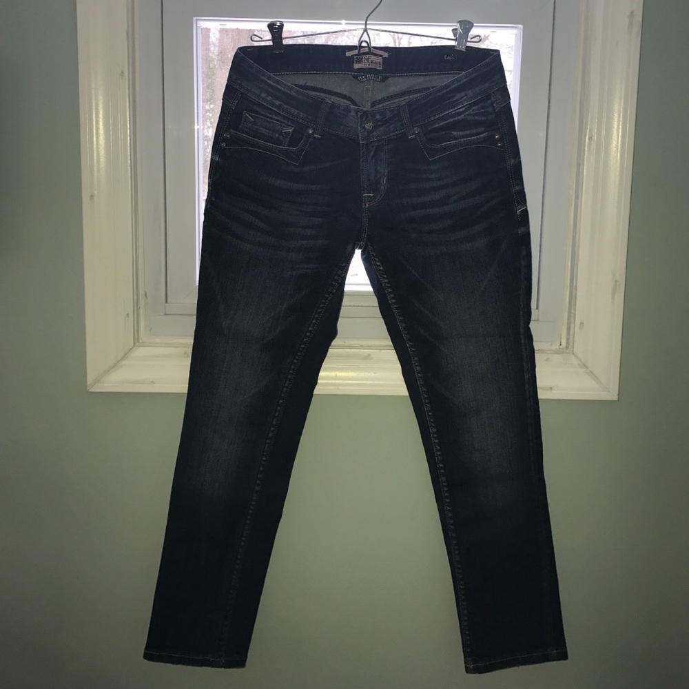 Embellished cropped jeans
