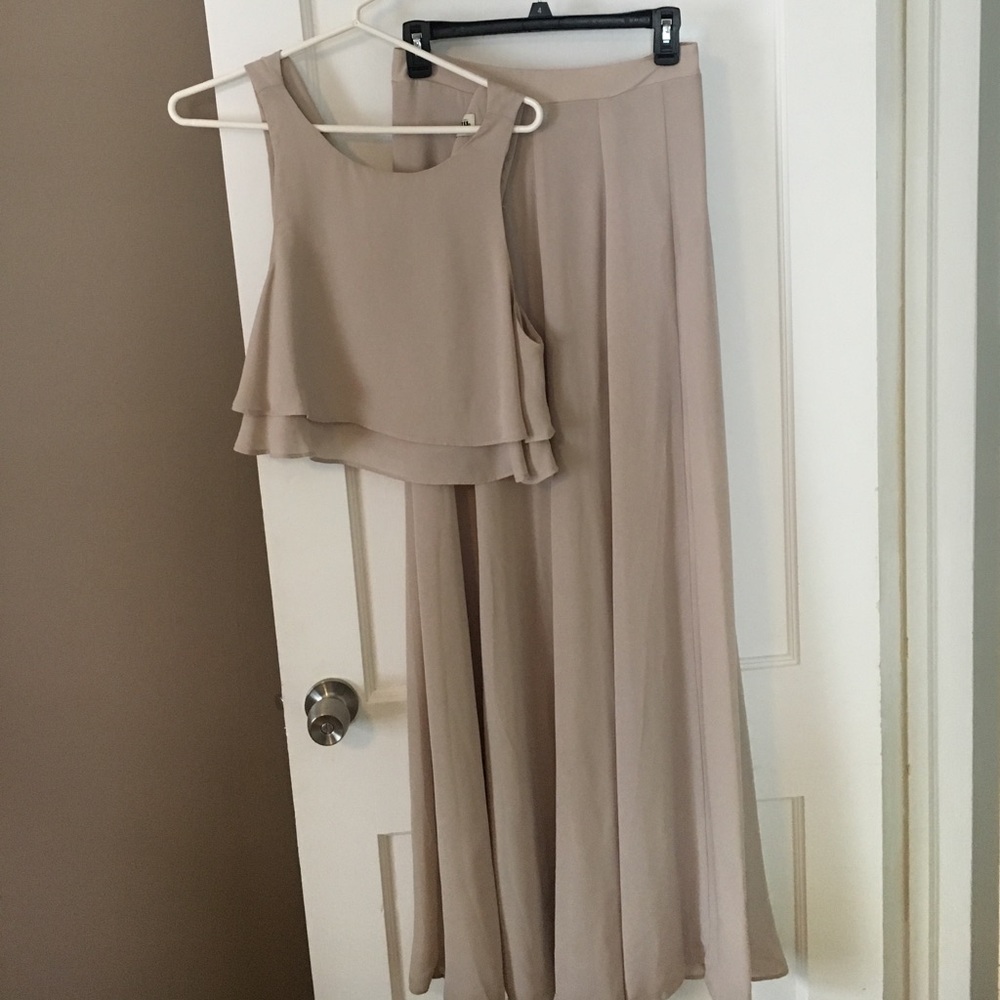 Two piece Bridesmaid dress.