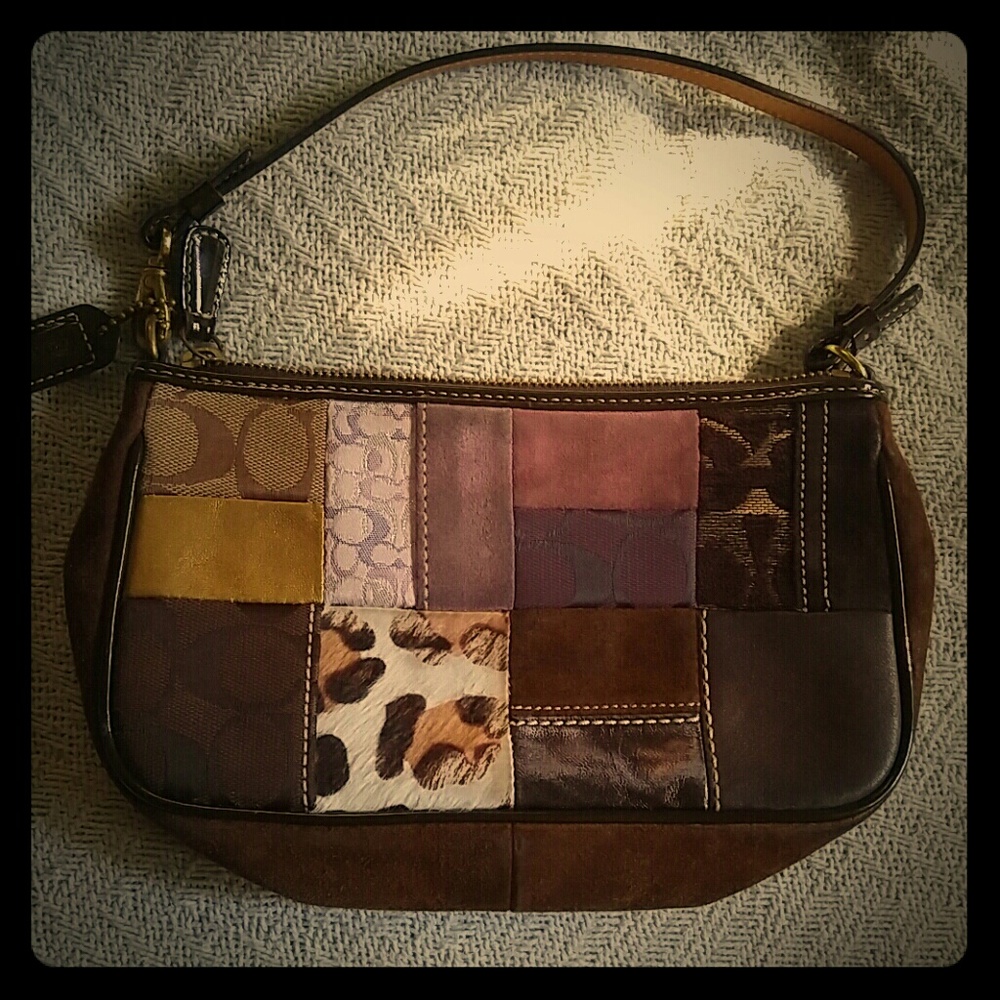Vintage Coach small shoulder patchwork bag