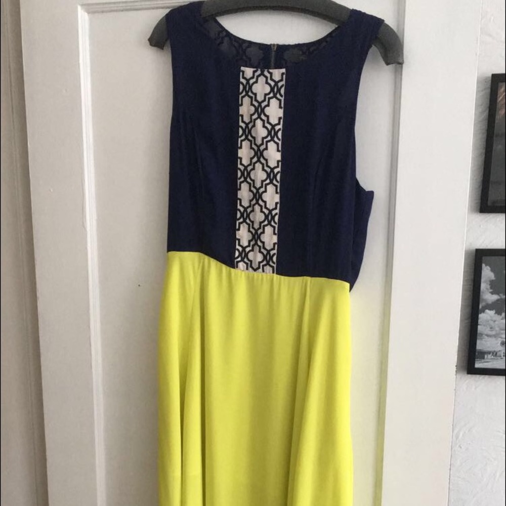 Color-block maxi dress