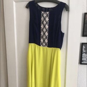 Color-block maxi dress
