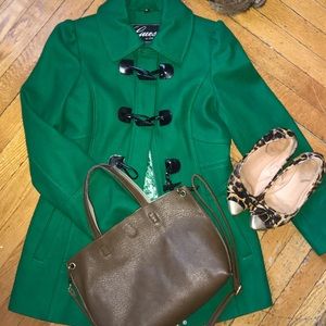 Green Guess Toggle Peacoat
