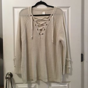Tie up sweater