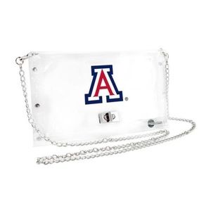 Clear plastic Game Day purse. Univ. of Arizona