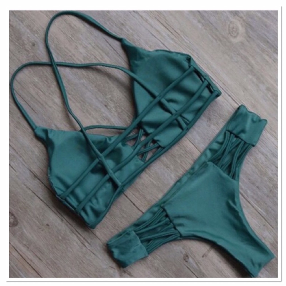 LAST ONE!!! ❤️HP❤️ Green cheeky bikini 👙 - Picture 3 of 4