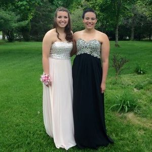 Blush rose prom dress