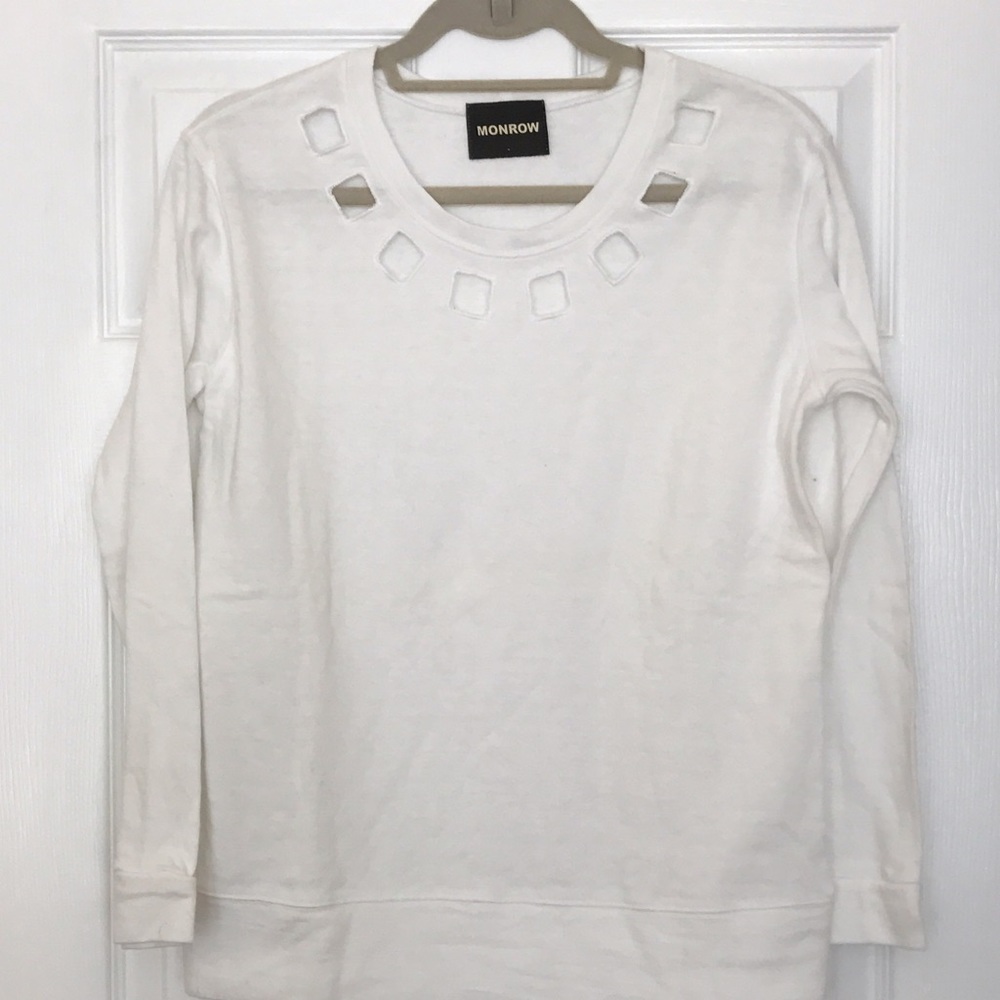 Monrow Square Cut Out Sweatshirt