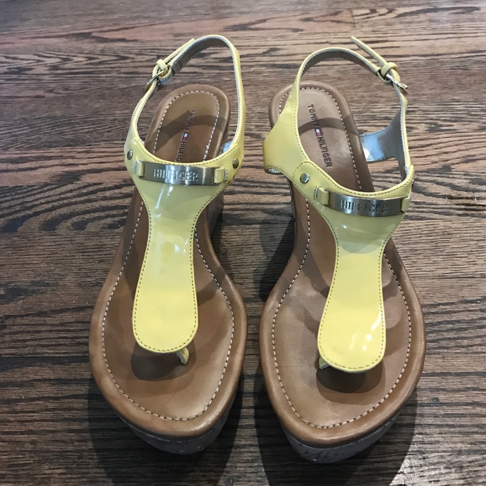 Yellow Tommy Hilfiger wedges