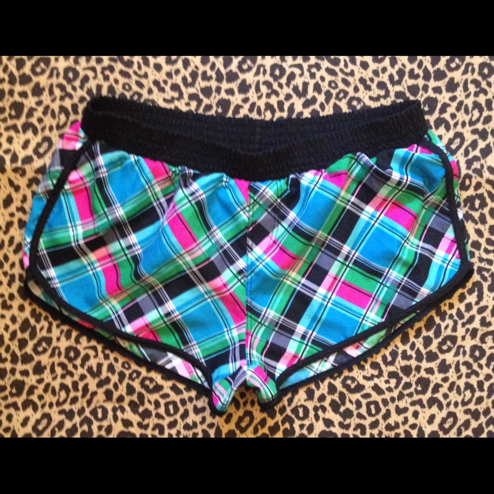 Hula Honey Plaid Swim Board Shorts