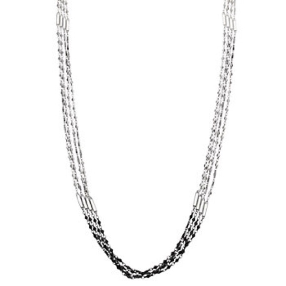 Simply VeraWang TriTone MultiStrand Chain Necklace