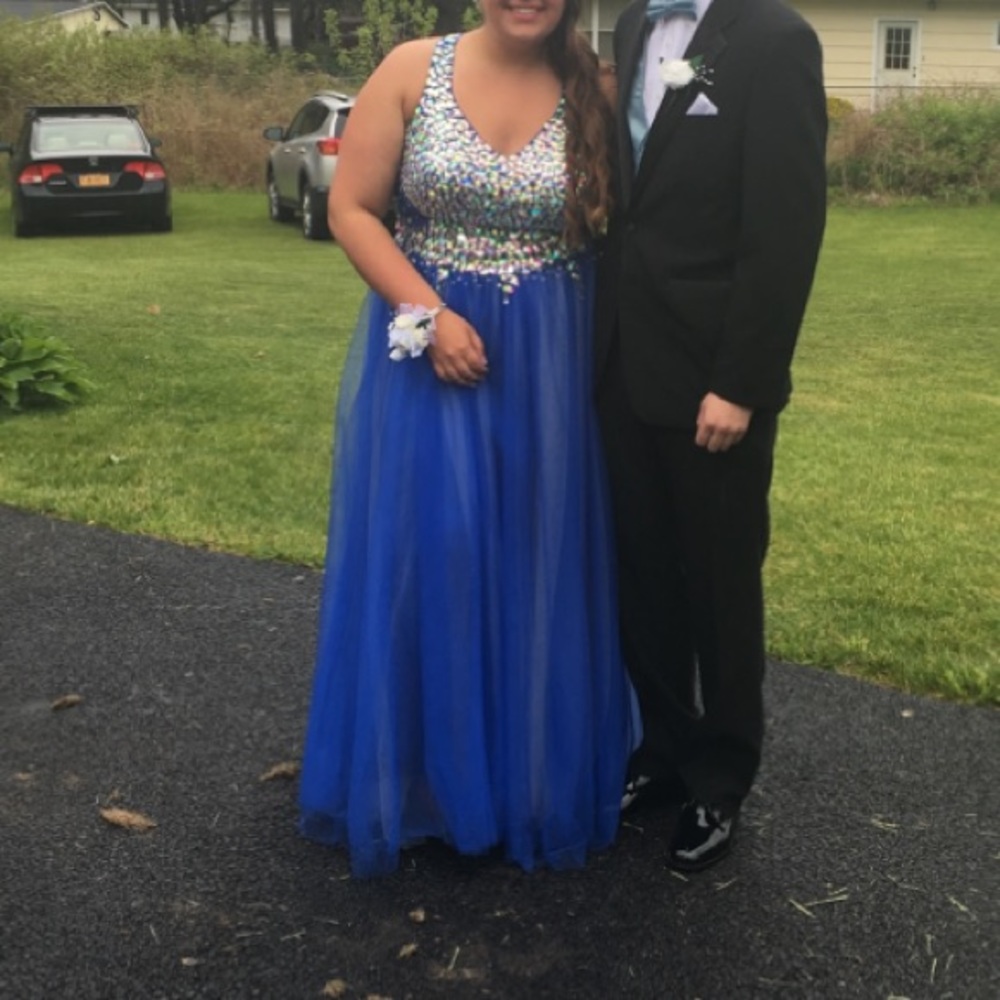 Blue prom dress