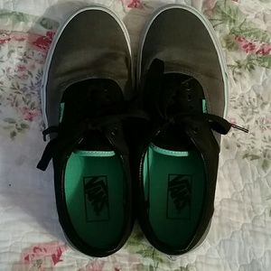 Black and gray vans