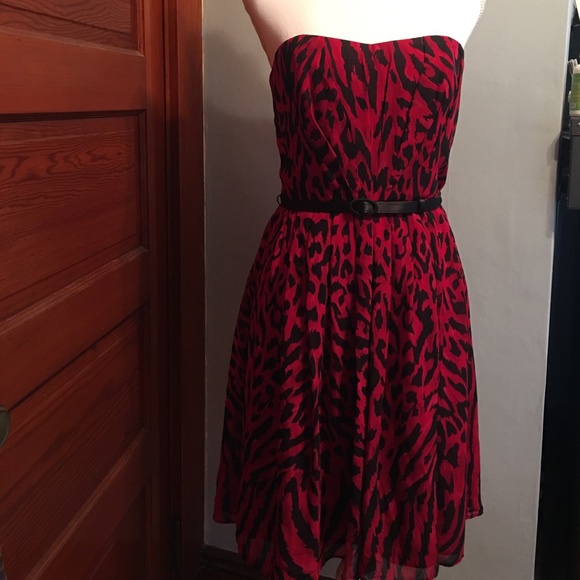 NWT WHBM Red Leopard dress - Picture 2 of 4