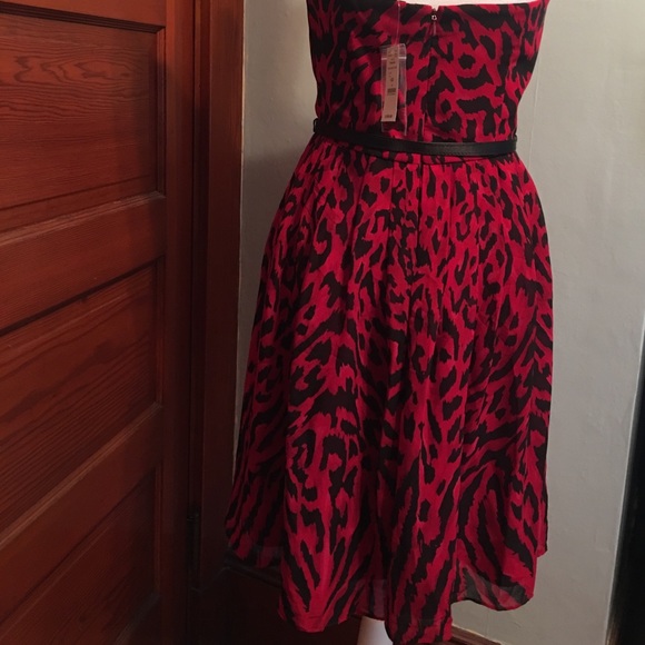 NWT WHBM Red Leopard dress - Picture 3 of 4