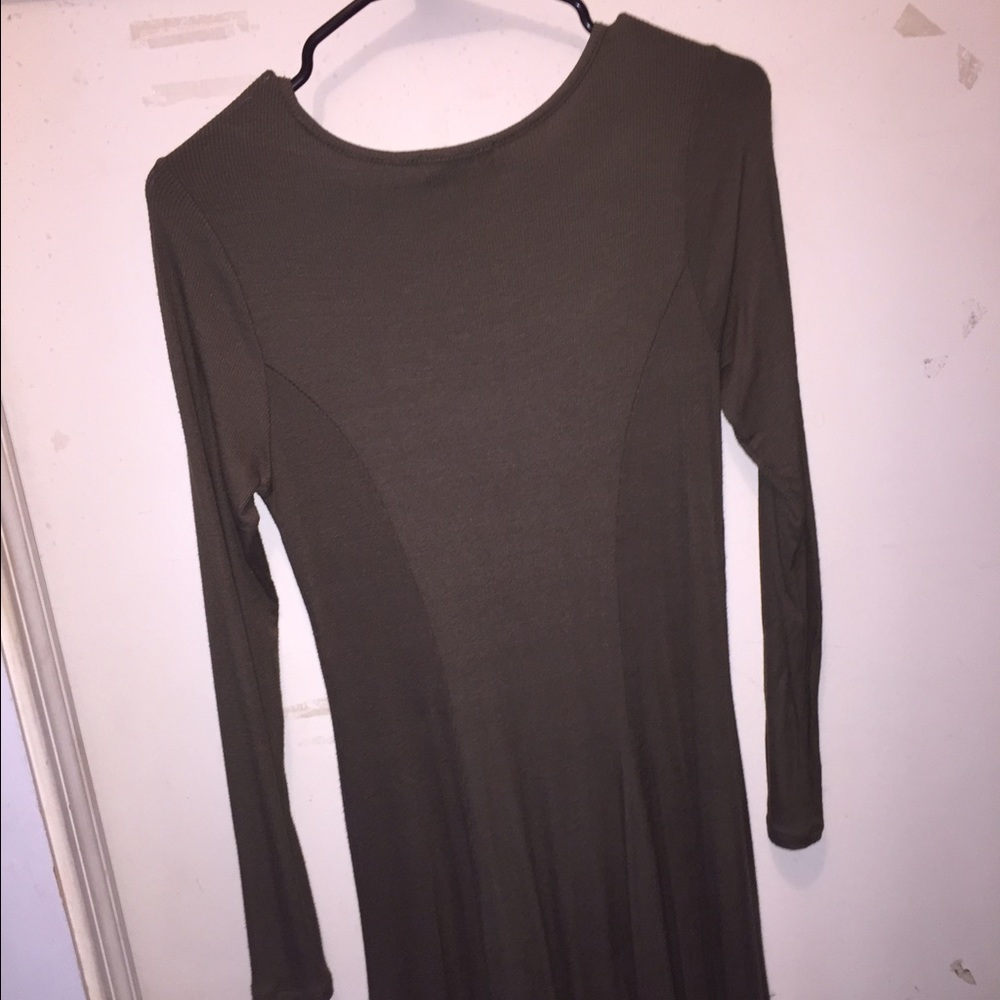 Navy Green Dress