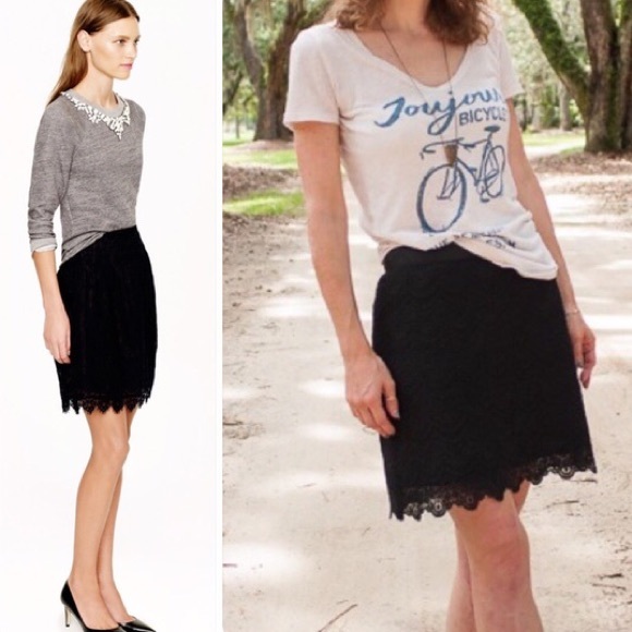 J. Crew Dresses & Skirts - Final Price🎉HP🎉J. Crew Scalloped Lace Mini Skirt