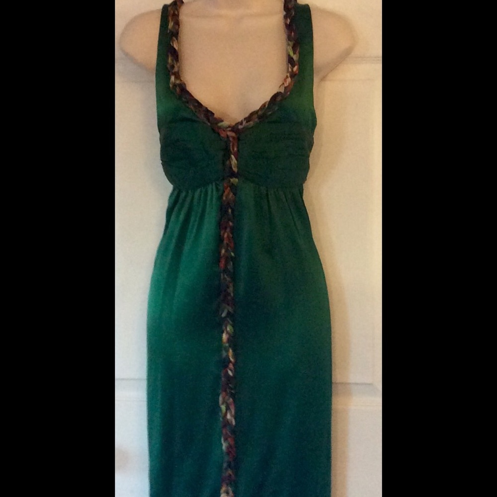 Sexy Women's Green Dress Large Bohemian Style