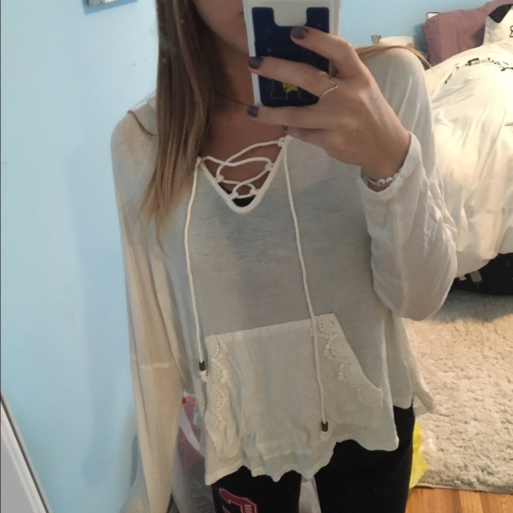 💕40% OFF SALE💕 FLOWY WHITE LACE-UP