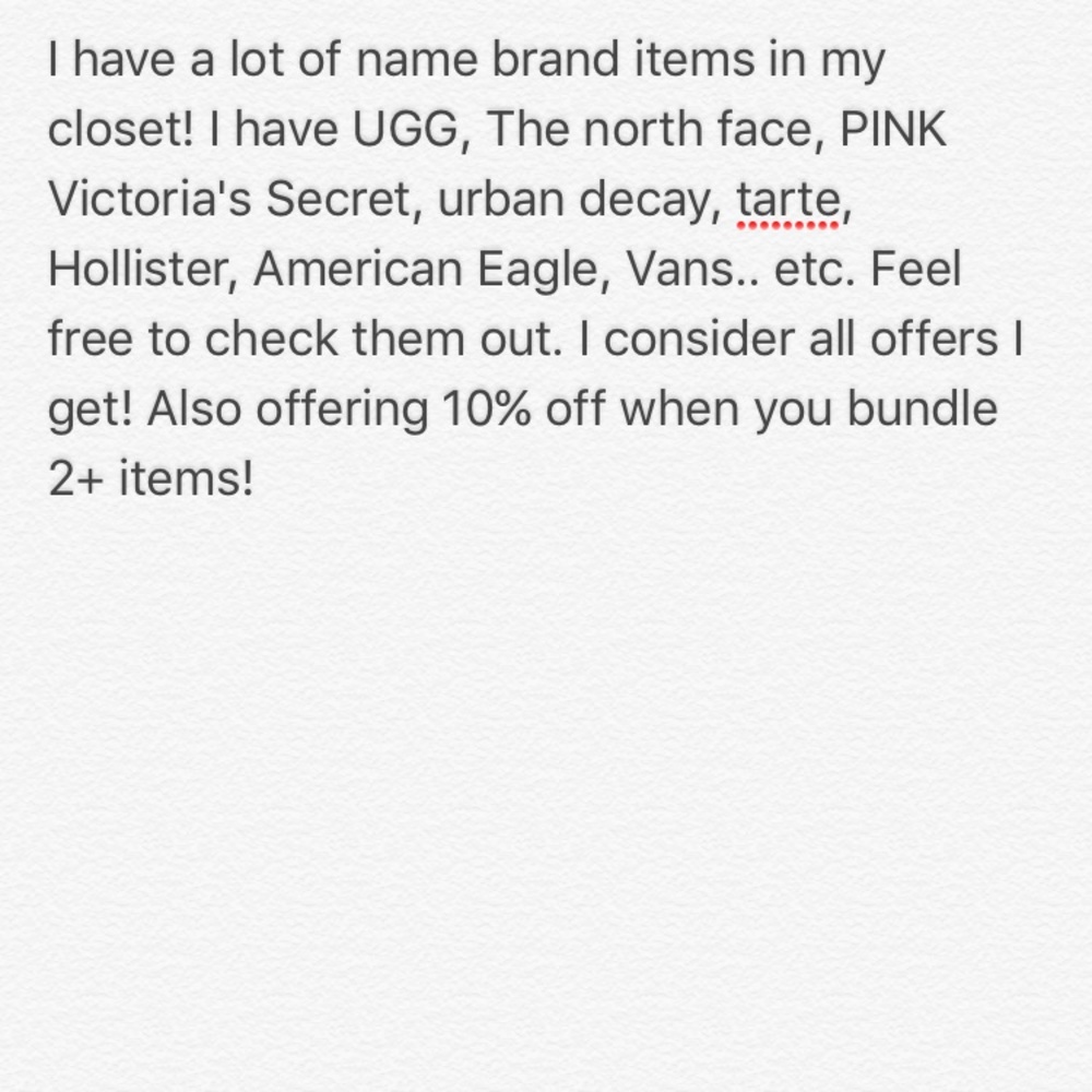 Name brand clothes, makeup and a pie of UGGS!