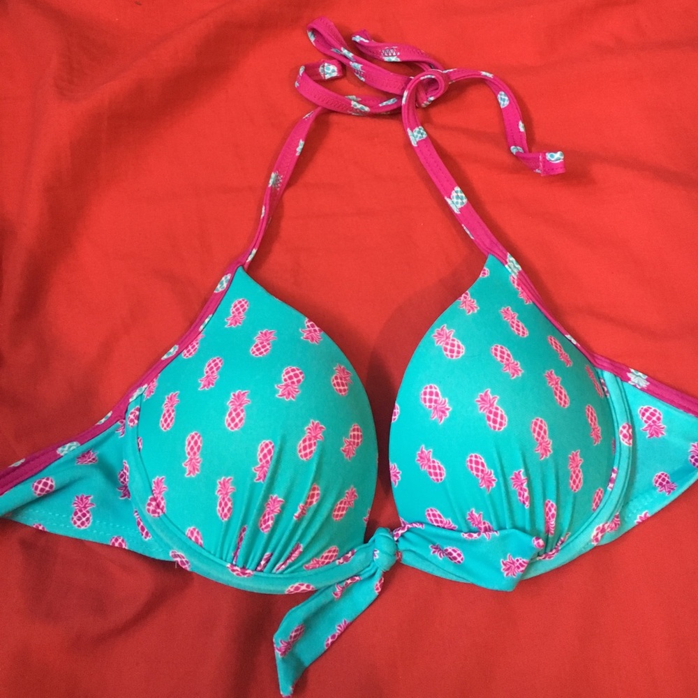 Pineapples Printed Bikini Top