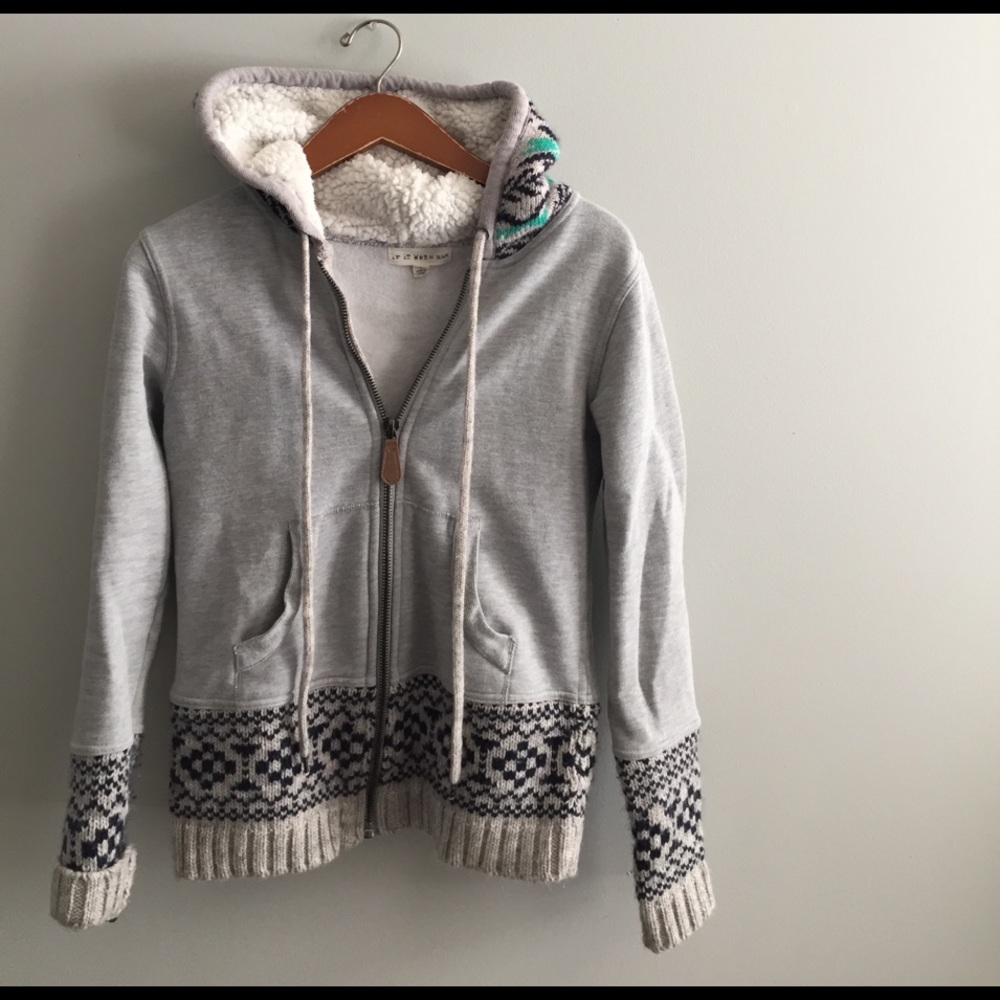 Super cute mixed media sweatshirt