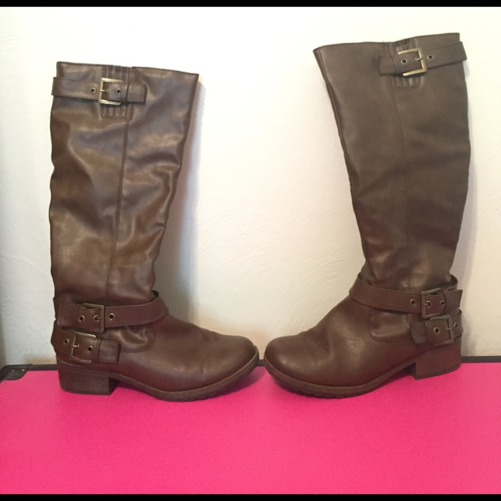 Tall brown boots