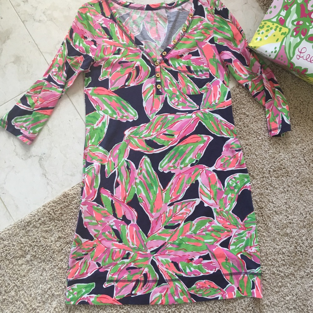 Lilly Pulitzer Leaf Print Minidress