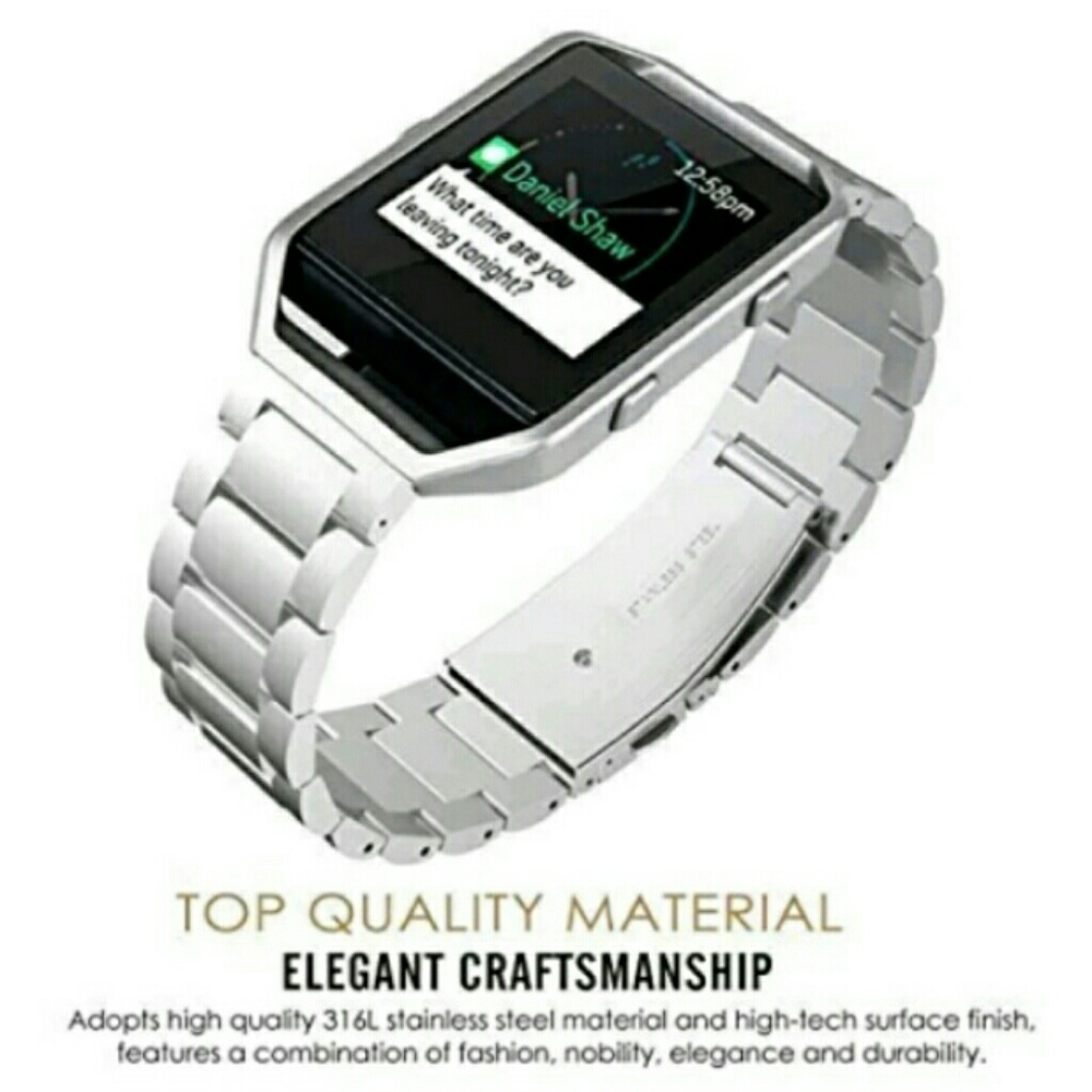 FITBIT BLAZE WATCH BAND (NEW) SILVER