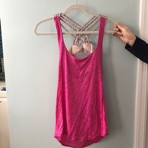 lulu lemon tank with built in bra