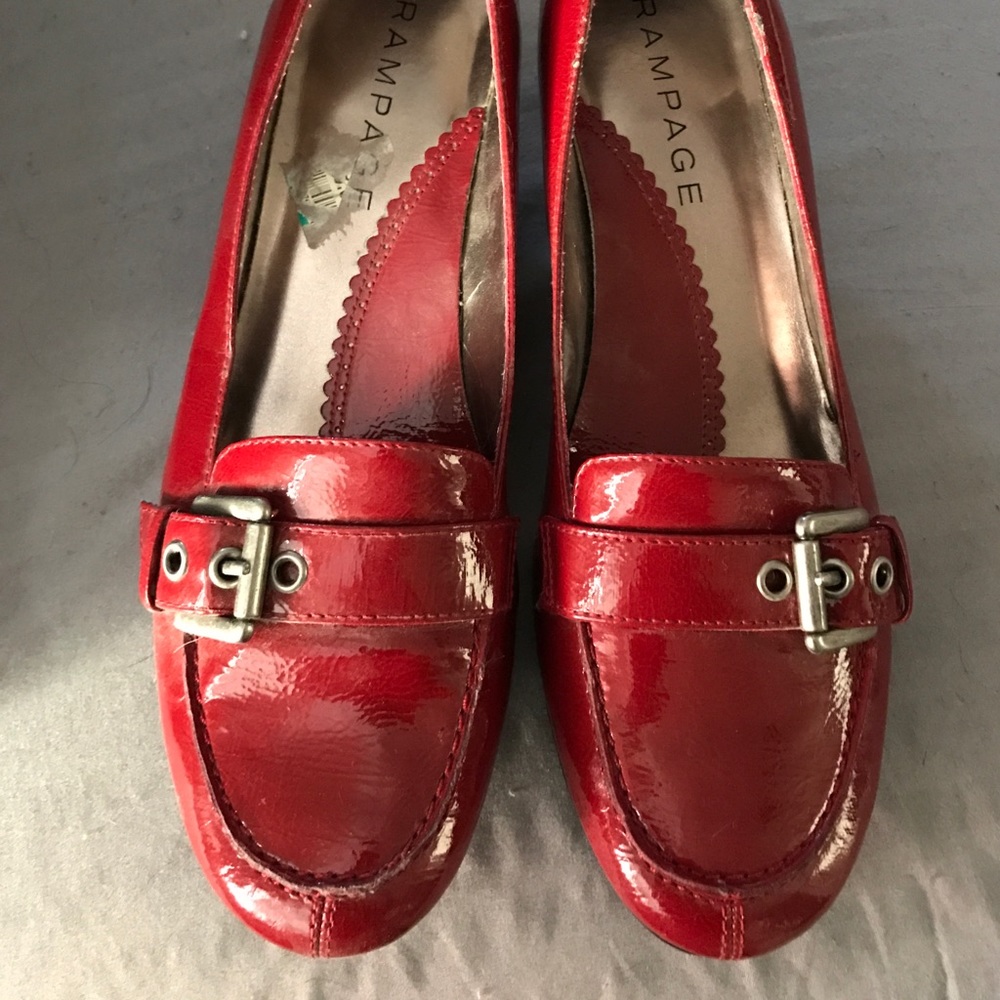 Red shoes, size 9.