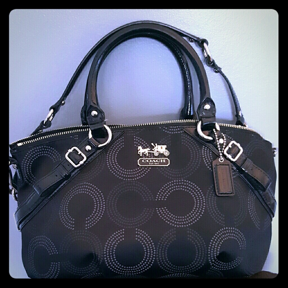 **SOLD!!!**Coach Dotted Op Art Madison Sophia