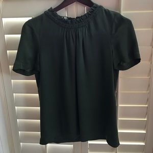 100% Silk gathered neck tee