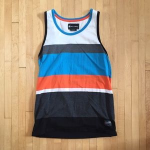 Billabong men's tank striped color block summer
